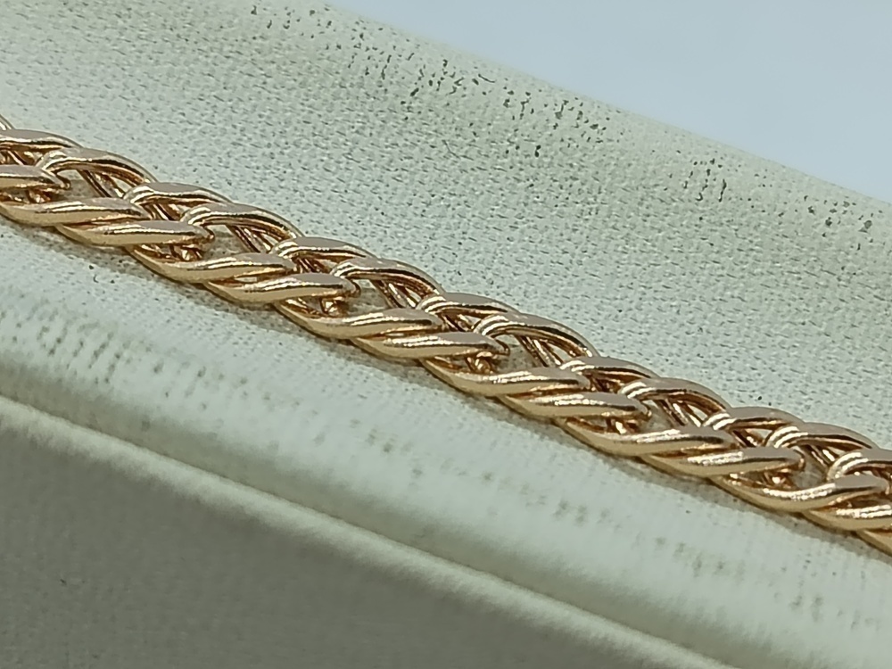 ЦЕПЬ ПУСТОТЕЛАЯ Ромб двойной (Au 585)