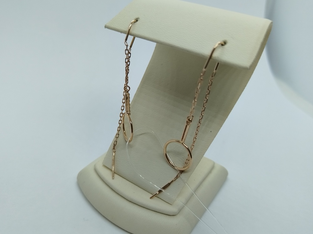 СЕРЬГИ ПРОДЕВКИ с камнями (Au 585)