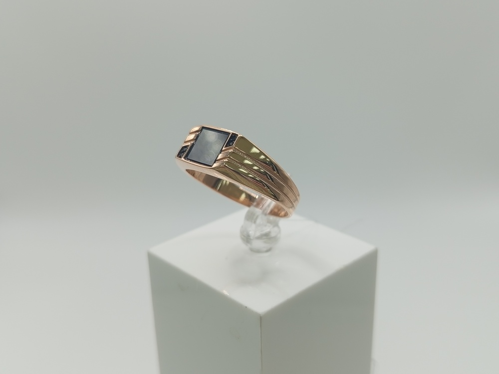 08-540160 КОЛЬЦО ПЕЧАТКА с камнями (Au 585)