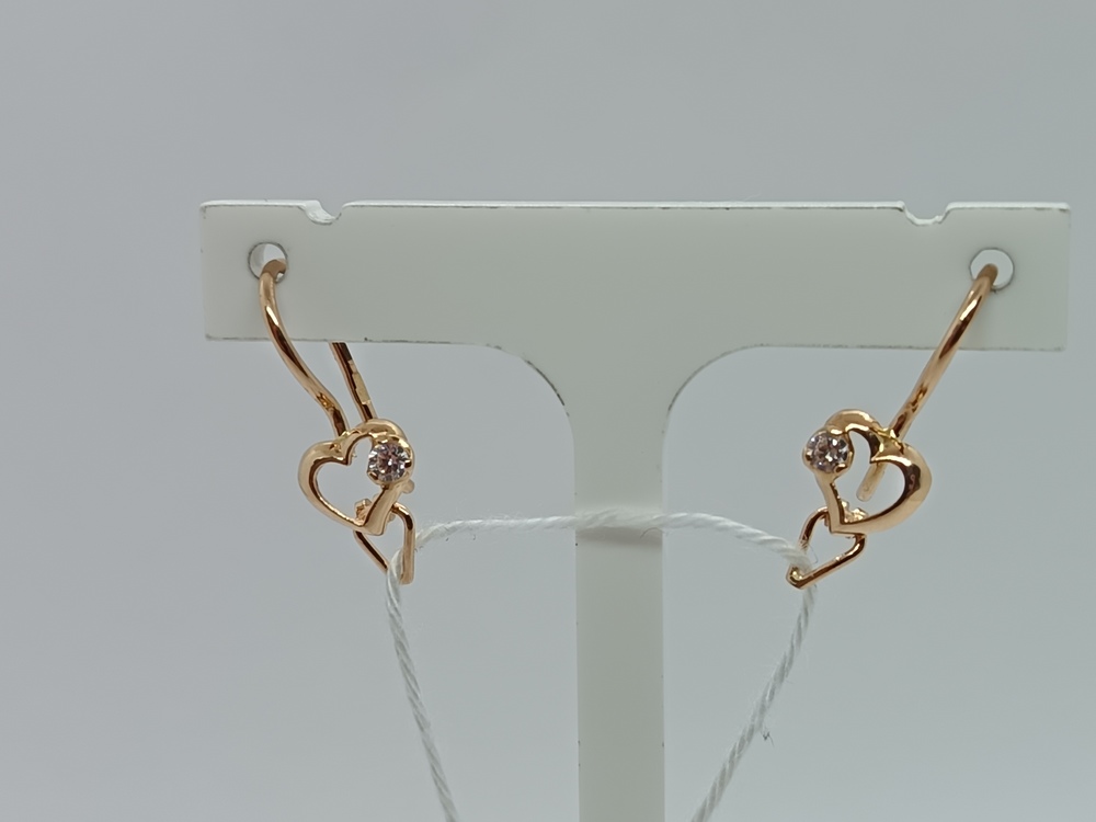 СЕРЬГИ С КАМНЕМ (Au 585)