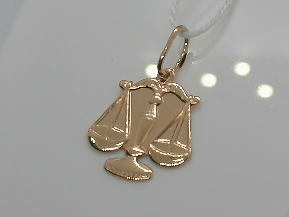 ПОДВЕСКА ЗНАК ЗОДИАКА ВЕСЫ Au 585