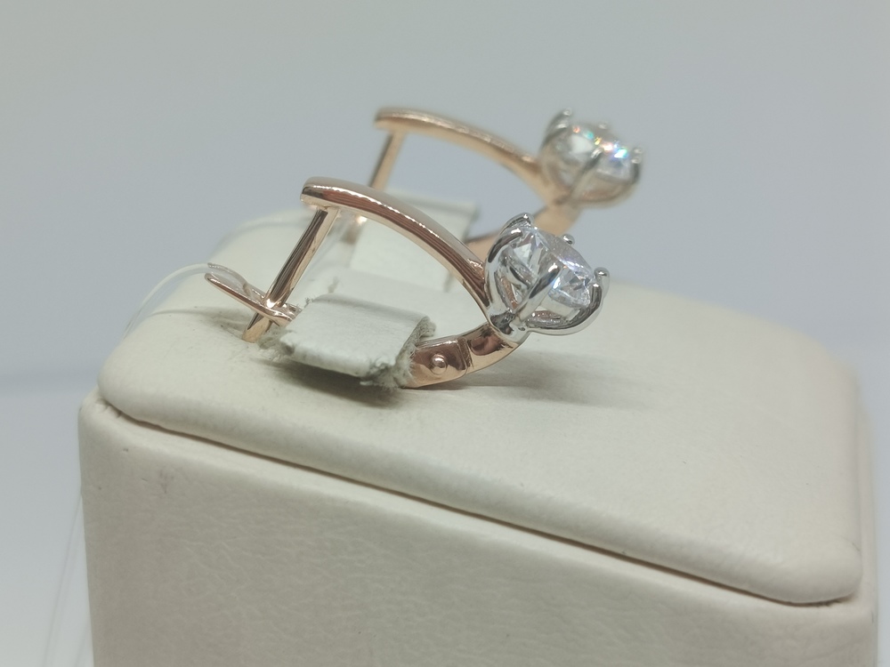 СЕРЬГИ С КАМНЕМ (Au 585)