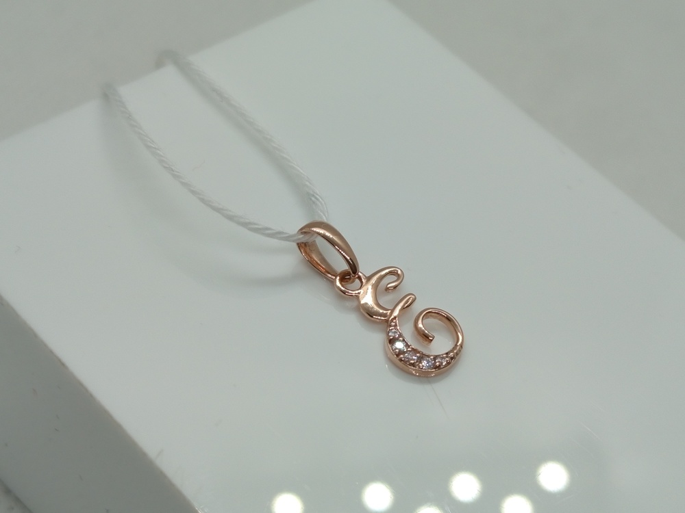 ПОДВЕСКА БУКВА Е Au 585