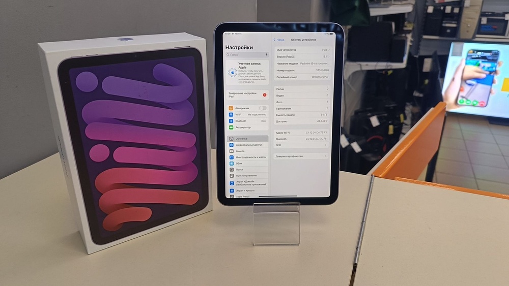 Планшет Apple iPad mini 6 256 ГБ(2021, A2567 (Wi-Fi)