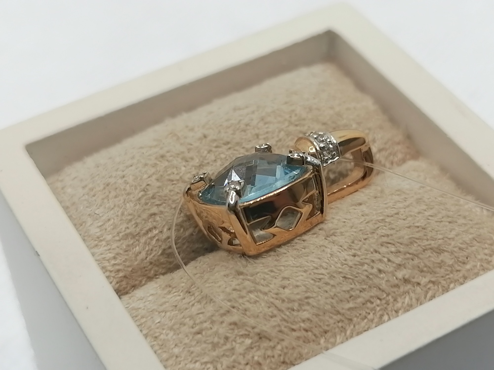 ПОДВЕСКА ТОПАЗ с камнями (Au 585)