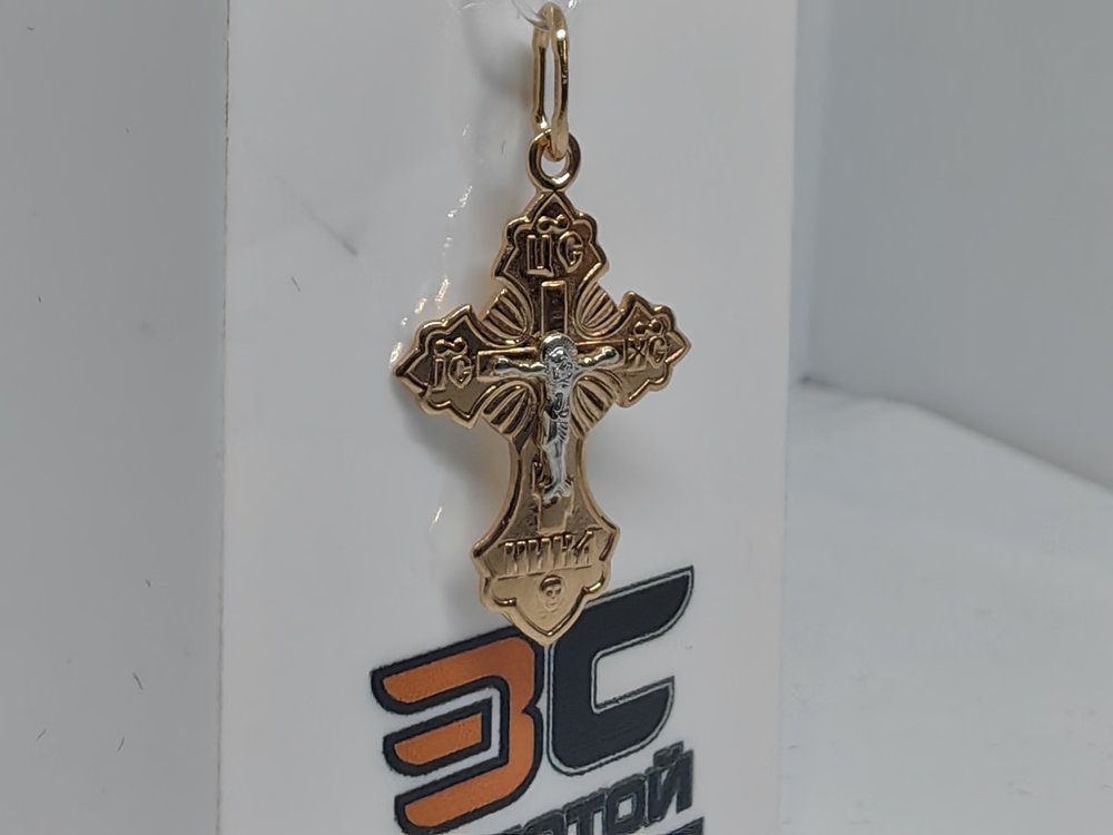 ПОДВЕСКА КРЕСТ без камня (Au 585)