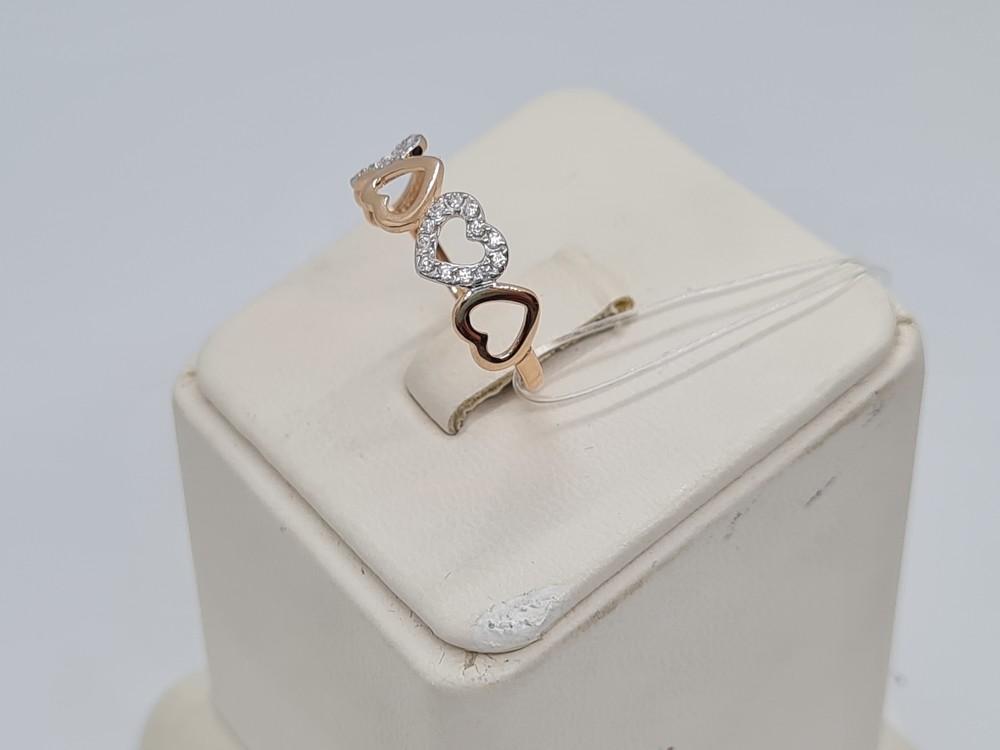 КОЛЬЦО С КАМНЯМИ (Au 585)