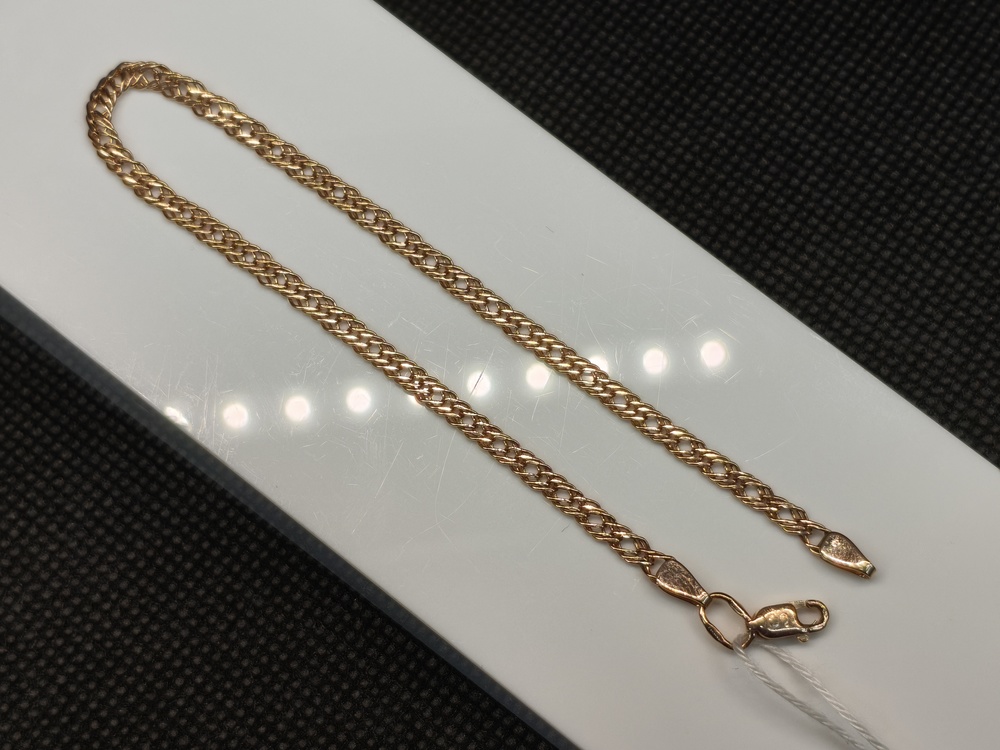 БРАСЛЕТ ПОЛНОВЕСНЫЙ Ромб тройной Au 585