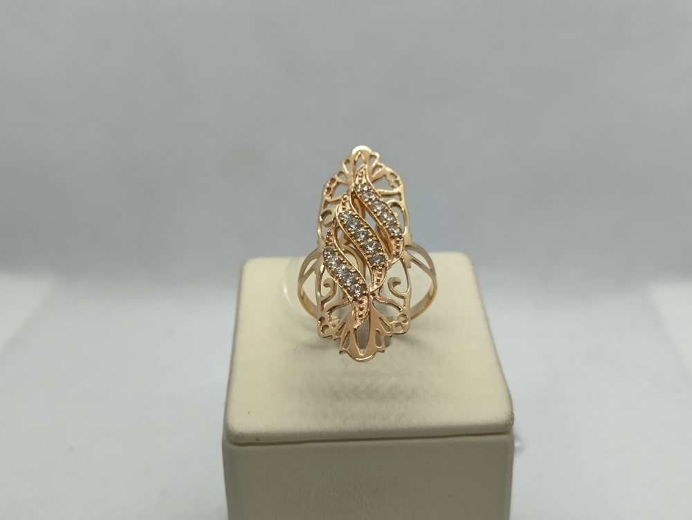 КОЛЬЦО С КАМНЯМИ (Au 585)