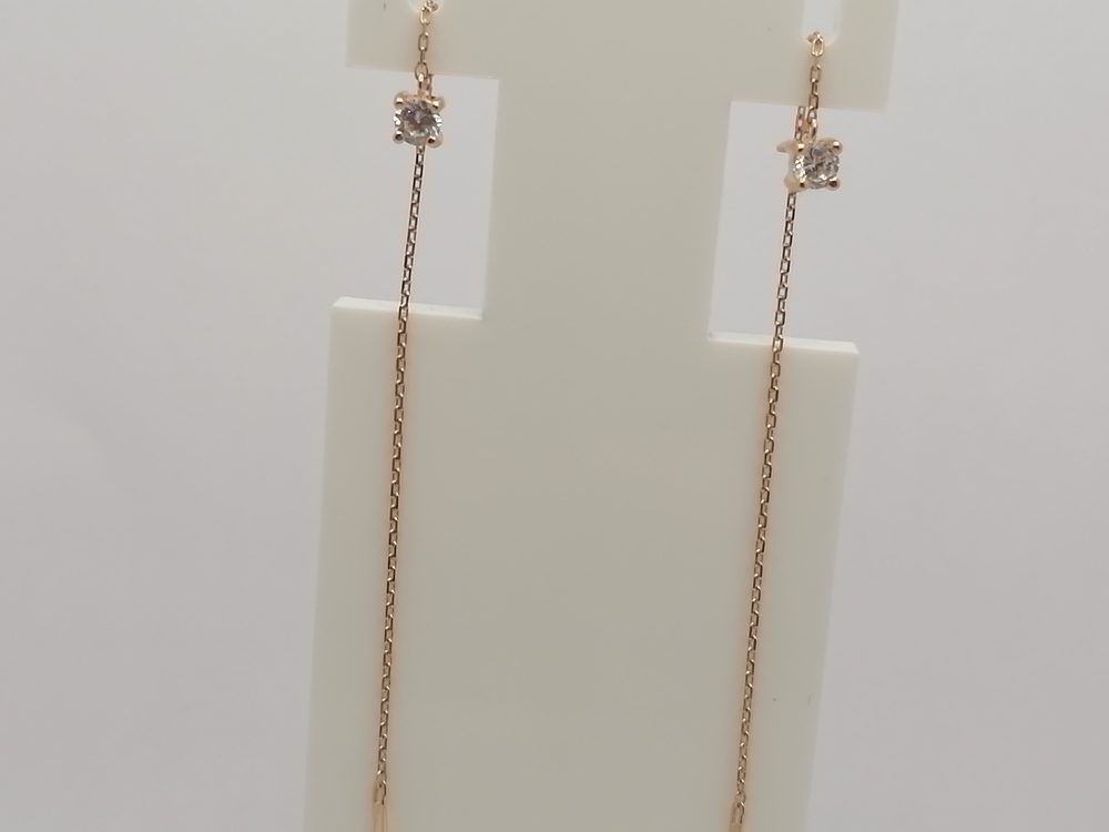 СЕРЬГИ ПРОДЕВКИ с камнем (Au 585)