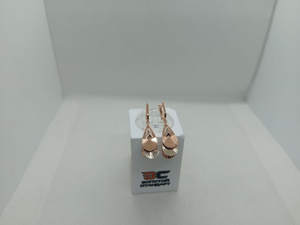 СБКМ585 СЕРЬГИ БЕЗ КАМНЯ (Au 585)