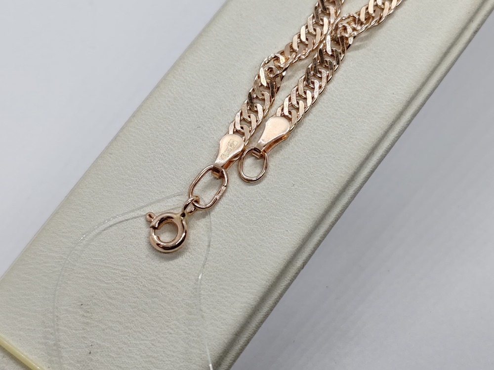 БРАСЛЕТ ПУСТОТЕЛЫЙ Ромб двойной (Au 585)