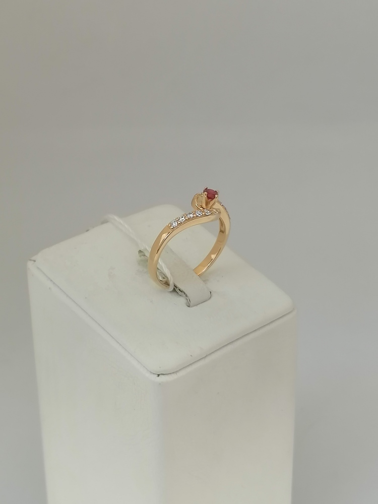 КОЛЬЦО С КАМНЯМИ (Au 585)