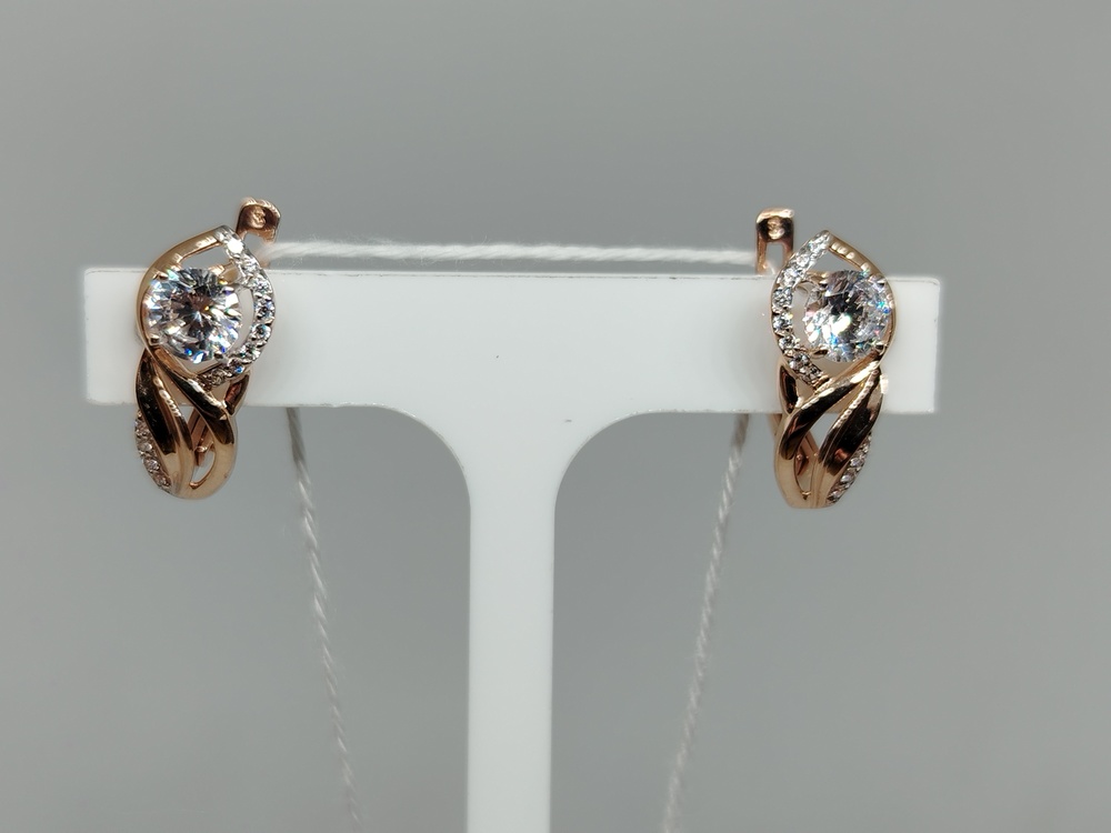 СКМИ585 СЕРЬГИ С КАМНЯМИ (Au 585)