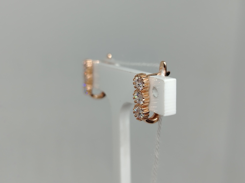 СКМИ585 СЕРЬГИ С КАМНЯМИ (Au 585)