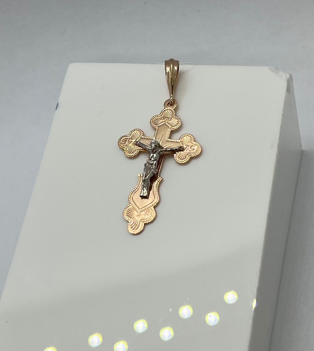 ПОДВЕСКА КРЕСТ без камня (Au 585)