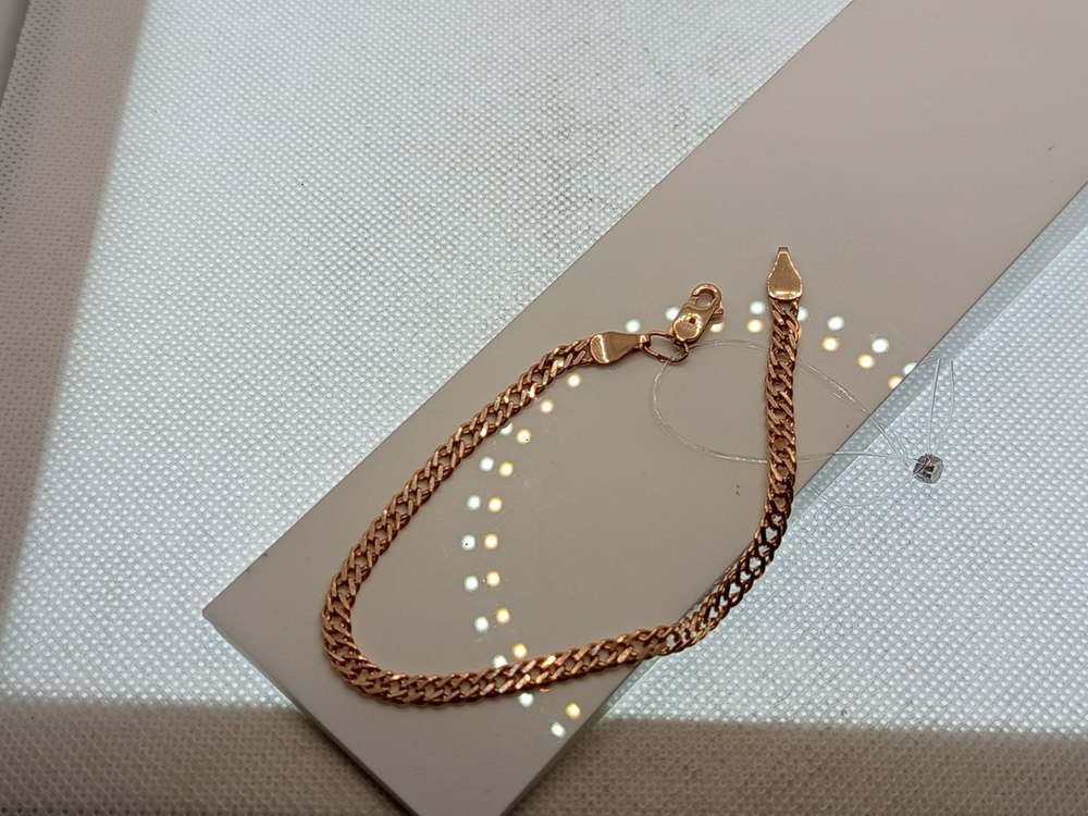 БРАСЛЕТ ПУСТОТЕЛЫЙ Ромб двойной (Au 585)