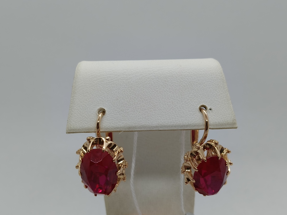 СЕРЬГИ С КАМНЕМ (Au 583)