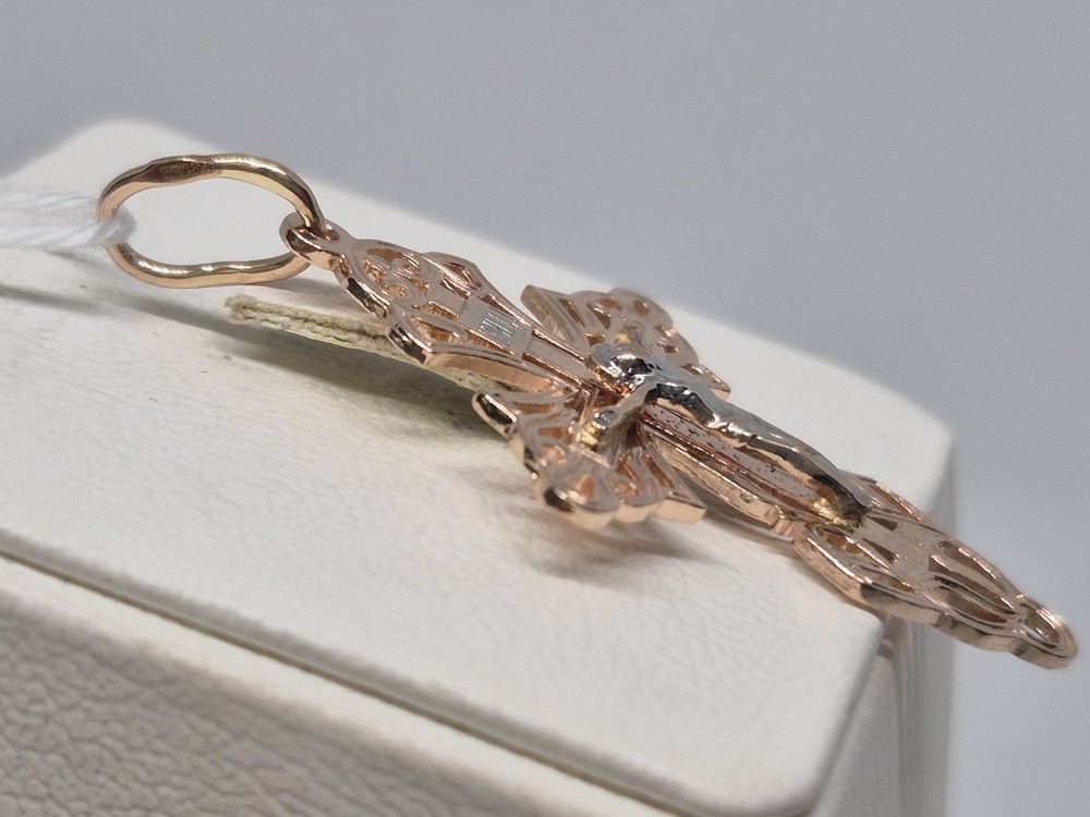 ПОДКБК585 ПОДВЕСКА КРЕСТ БЕЗ КАМНЯ (Au 585)