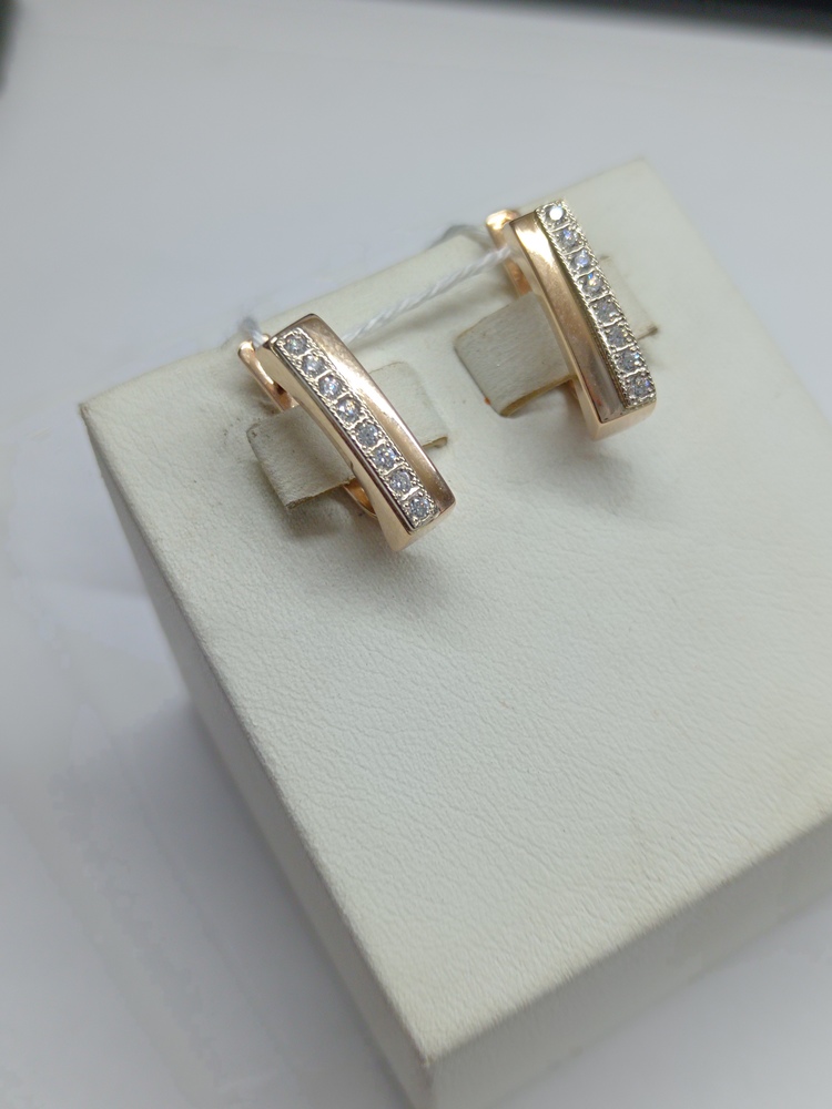 СКМИ585 СЕРЬГИ С КАМНЯМИ (Au 585)