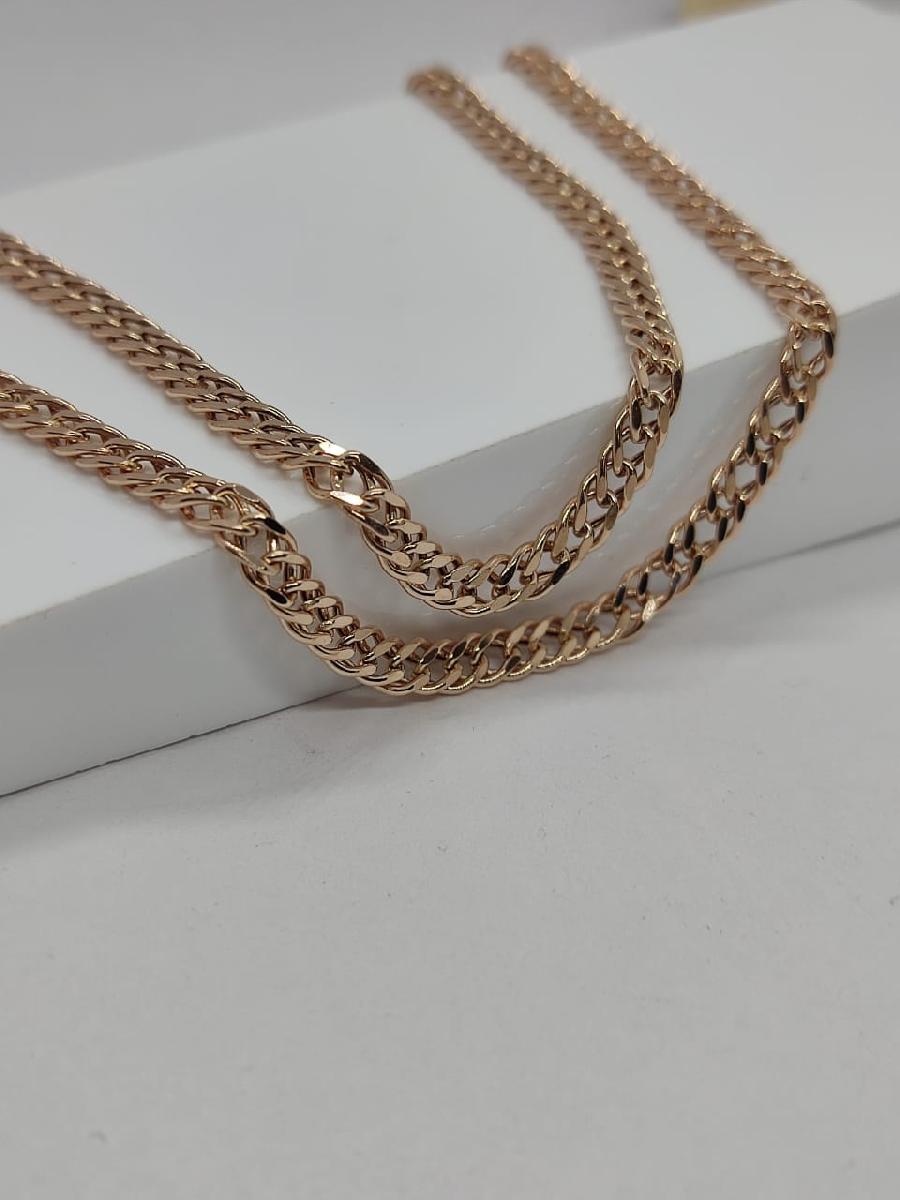 8070154П-55 ЦЕПЬ ПУСТОТЕЛАЯ Ромб двойной (Au 585)