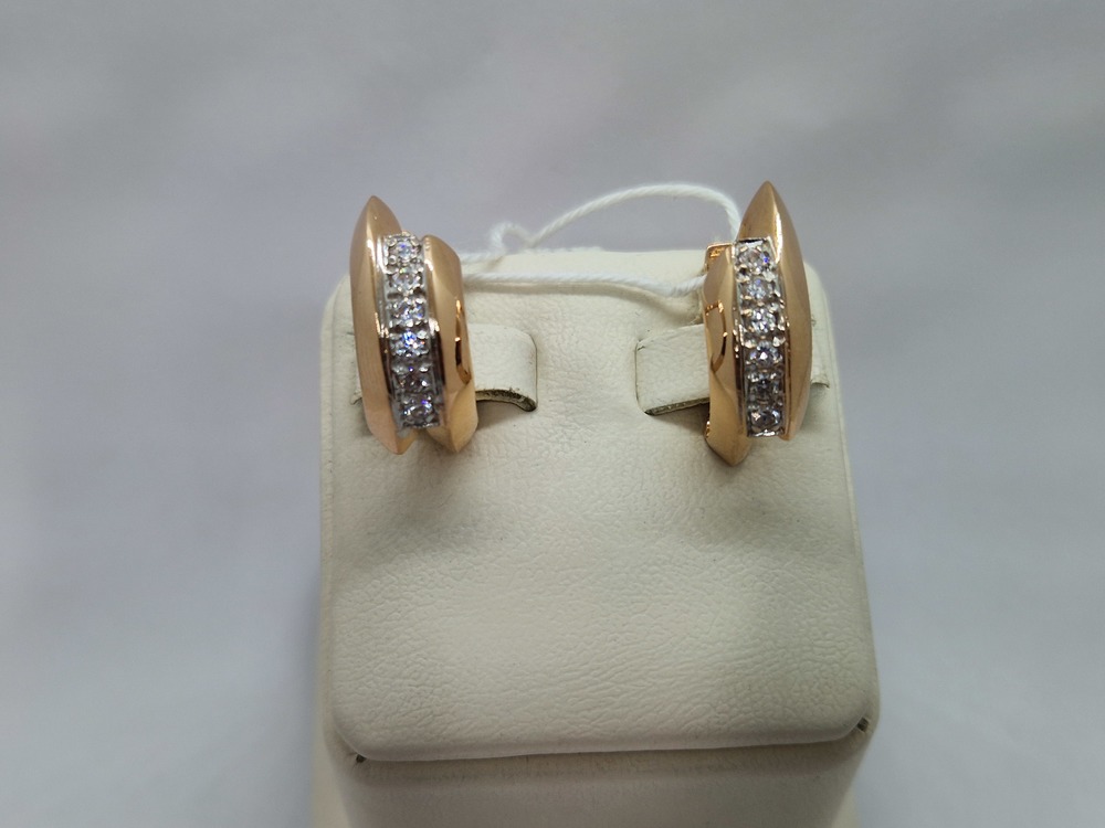 СКМИ585 СЕРЬГИ С КАМНЯМИ (Au 585)