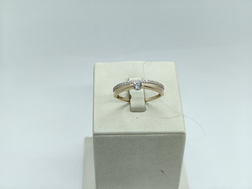 КОЛЬЦО С КАМНЯМИ (Au 585)