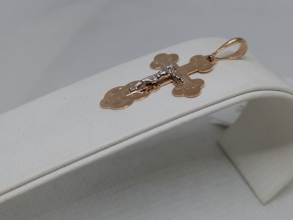 ПОДВЕСКА КРЕСТ без камня (Au 585)