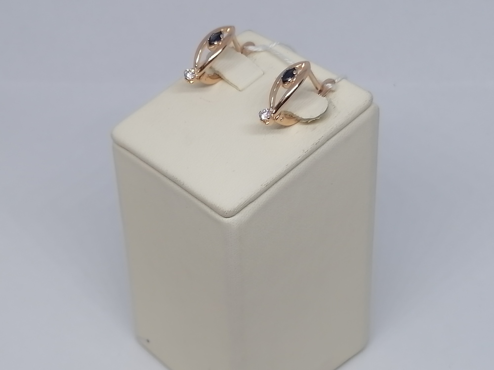 СКМИ585 СЕРЬГИ С КАМНЯМИ (Au 585)