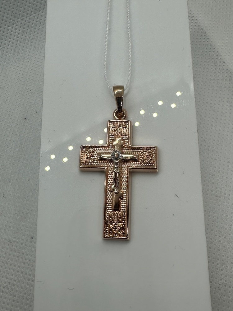 ПОДКБК585 ПОДВЕСКА КРЕСТ БЕЗ КАМНЯ (Au 585)