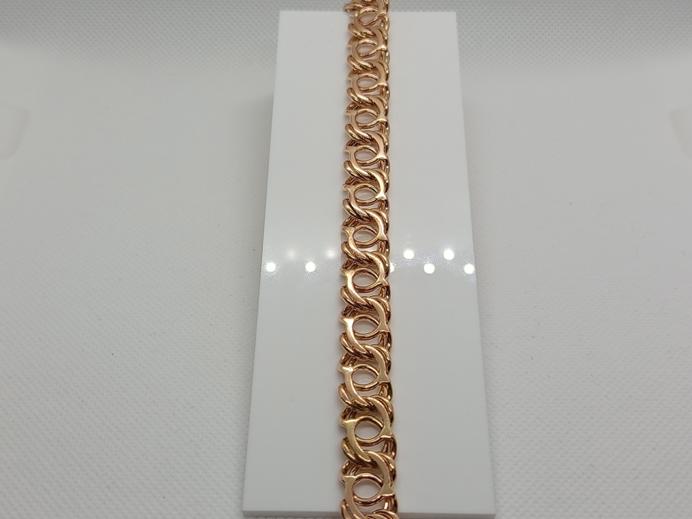 БЛБА585 БРАСЛЕТ ПОЛНОВЕСНЫЙ Бисмарк арбский (Au 585)