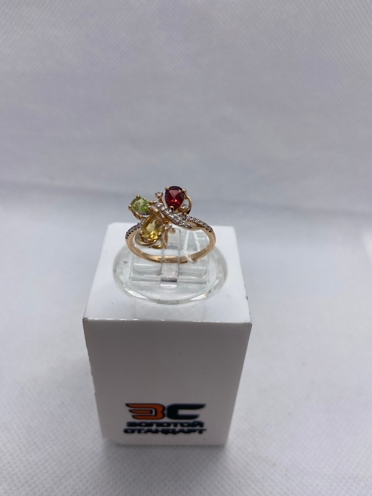 КОЛКМИ585 КОЛЬЦО С КАМНЯМИ (Au 585)