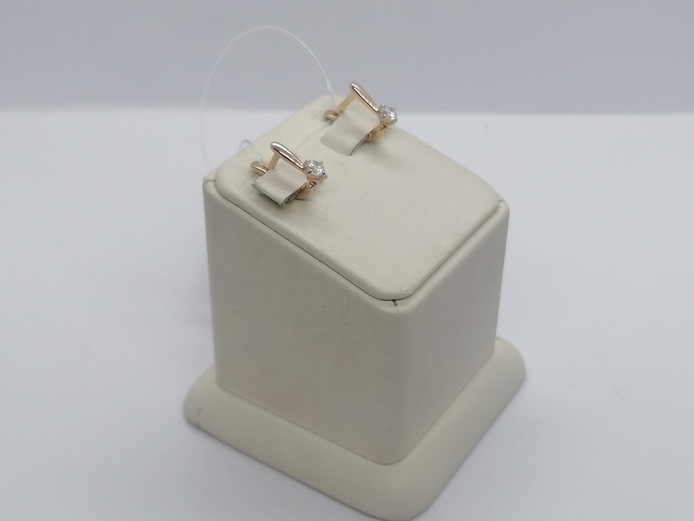 026809 СЕРЬГИ С КАМНЕМ (Au 585)