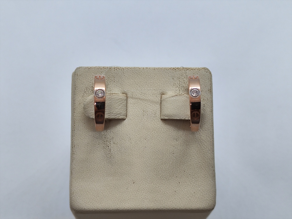 СЕРЬГИ С КАМНЕМ (Au 585)