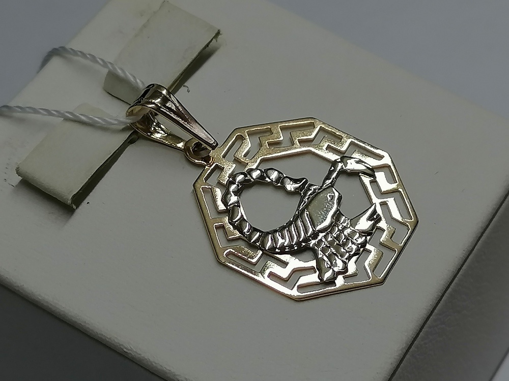 ПОДВЕСКА ЗНАК ЗОДИАКА СКОРПИОН Au 585