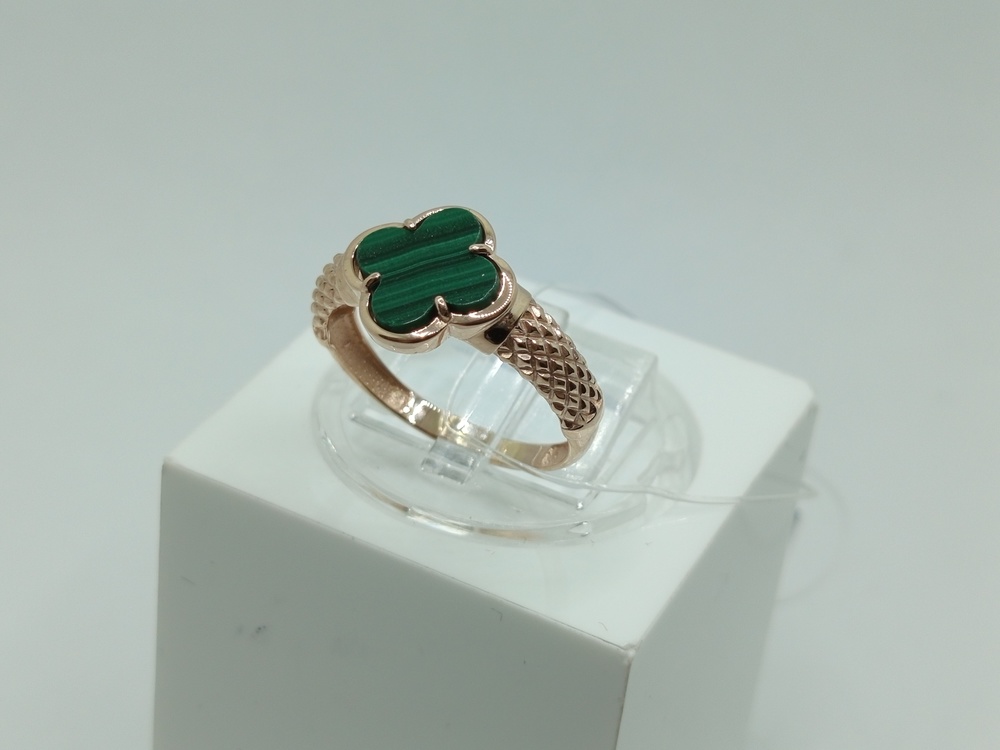 КОЛЬЦО МАЛАХИТ (Au 585)