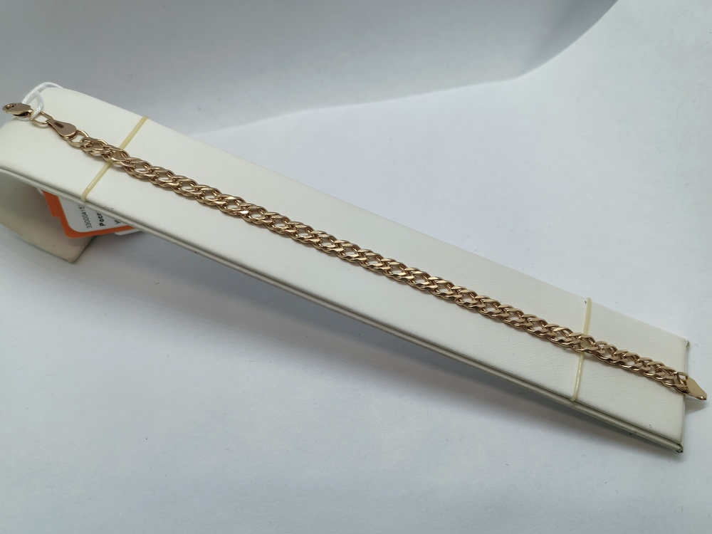 БРАСЛЕТ ПОЛНОВЕСНЫЙ Ромб двойной Au 585