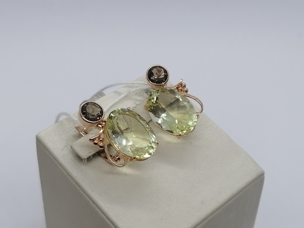 СКМИ585 СЕРЬГИ С КАМНЯМИ (Au 585)