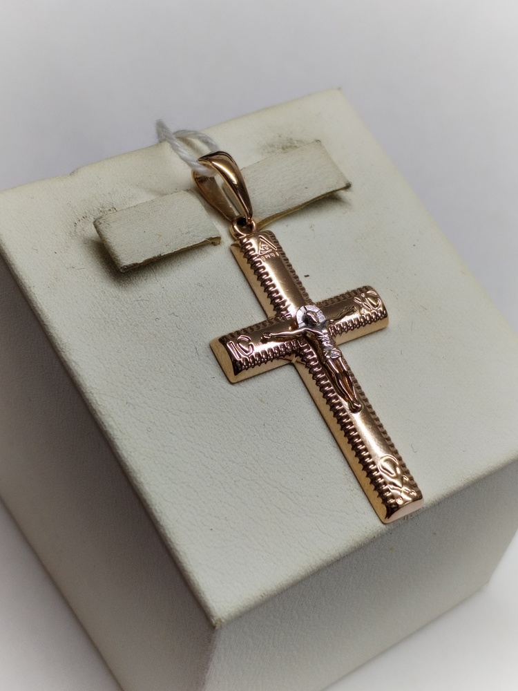 ПОДКБК585 ПОДВЕСКА КРЕСТ БЕЗ КАМНЯ (Au 585)