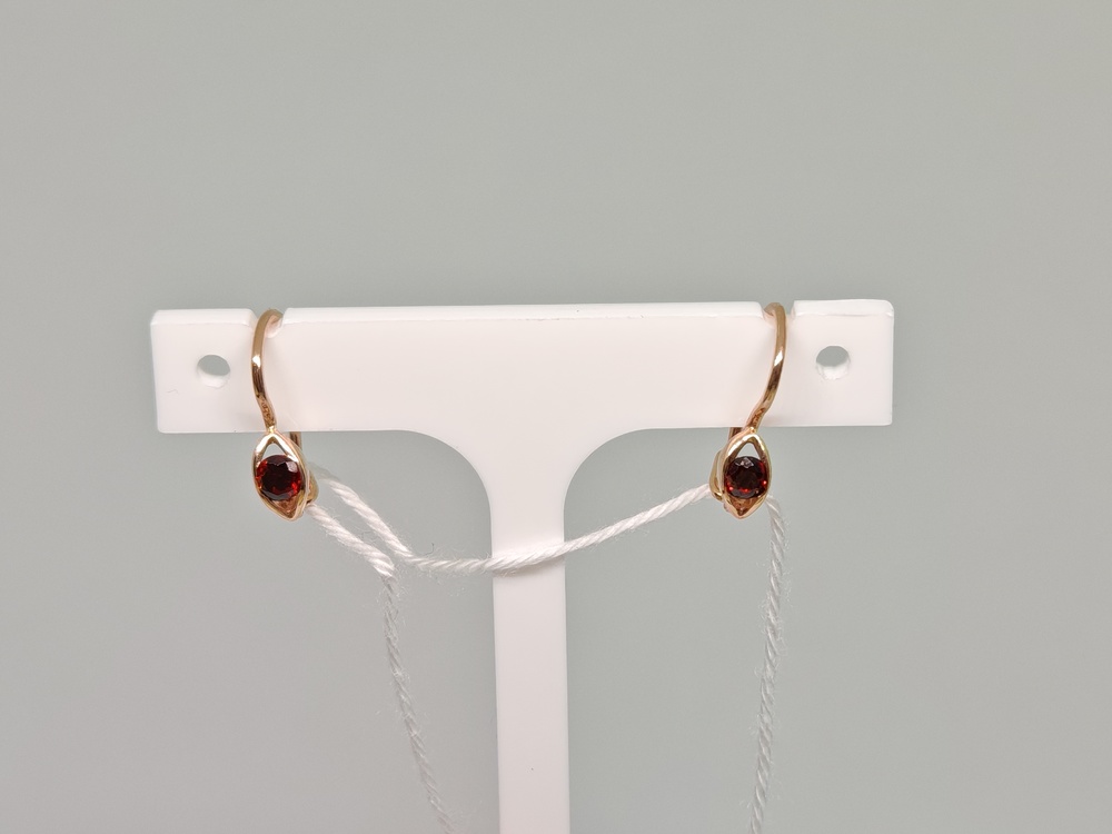 СКМ585 СЕРЬГИ С КАМНЕМ (Au 585)