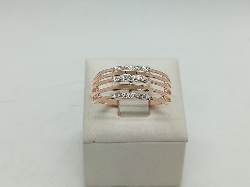 КОЛЬЦО С КАМНЯМИ (Au 585)