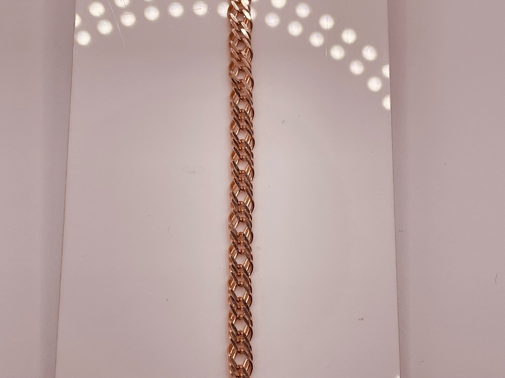 БРАСЛЕТ ПУСТОТЕЛЫЙ Ромб двойной (Au 585)