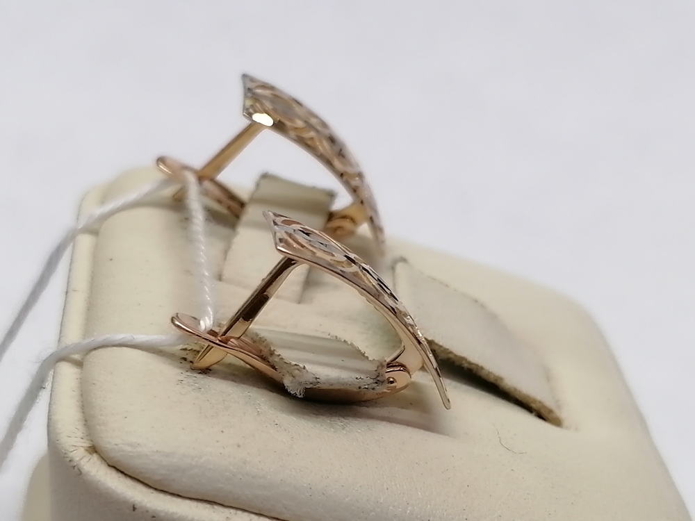 СБКМ585 СЕРЬГИ БЕЗ КАМНЯ (Au 585)