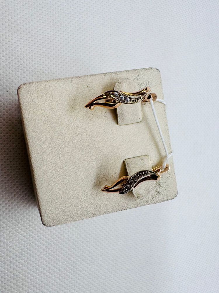 СКМИ585 СЕРЬГИ С КАМНЯМИ (Au 585)