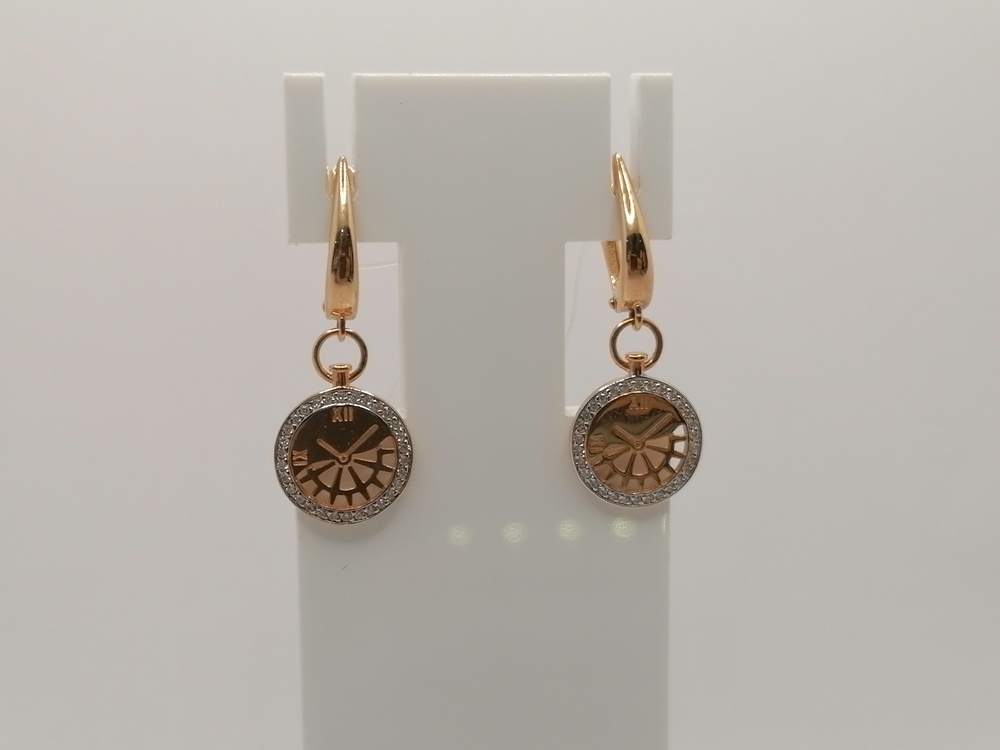 С4816 СЕРЬГИ С КАМНЯМИ (Au 585)