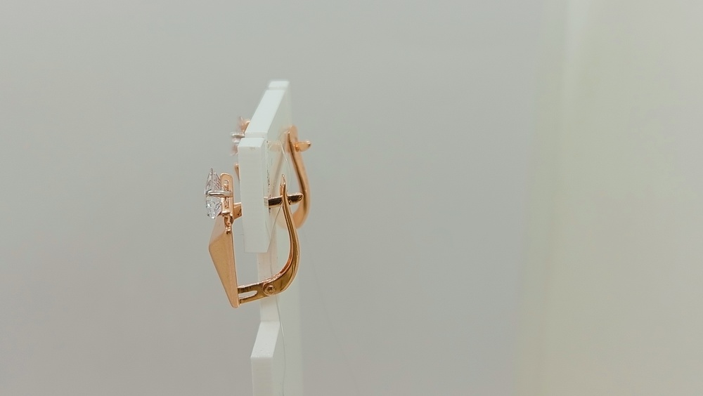 СЕРЬГИ С КАМНЕМ (Au 585)