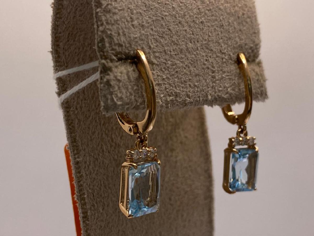 СКМИ585 СЕРЬГИ С КАМНЯМИ (Au 585)