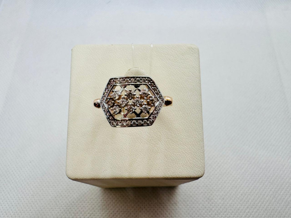 КОЛЬЦО С КАМНЯМИ (Au 585)