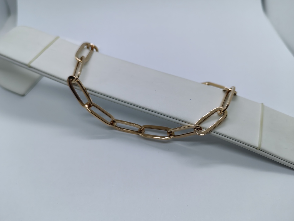 БРАСЛЕТ ПУСТОТЕЛЫЙ Якорное (Au 585)