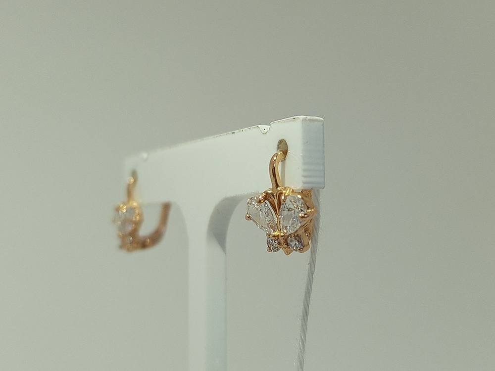 СКМИ585 СЕРЬГИ С КАМНЯМИ (Au 585)